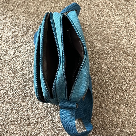 XinQi Blue Canvas Crossbody Bag - Picture 2 of 3